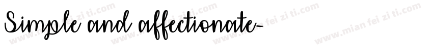 Simple and affectionate字体转换